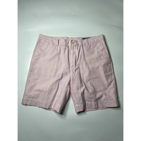 Vineyard Vines Chambray Breaker Shorts 36 Crocus Pink Flat Front Cotton Men's - Picture 1 of 6